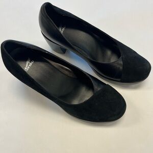 Dansko Black Suede & Leather Tuttie Heels Sz. 37‎